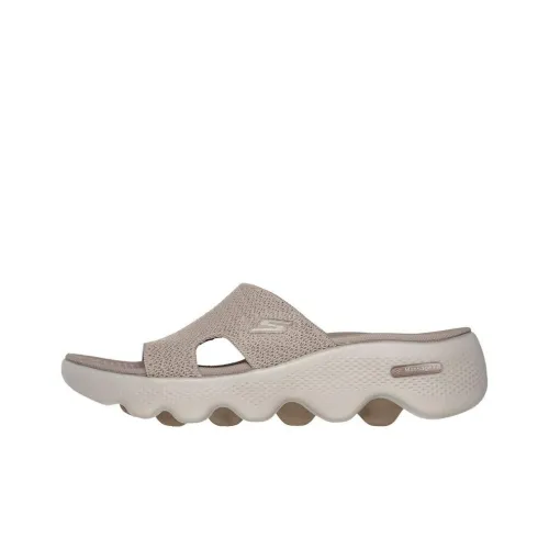 Skechers Go Walk Massage Fit Slip-Resistant Slide Slippers Women's Taupe