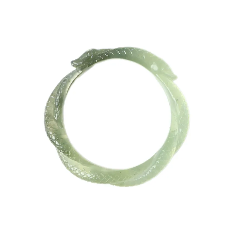 South Asia Natural Serpentine Jade Bangles Unisex-0