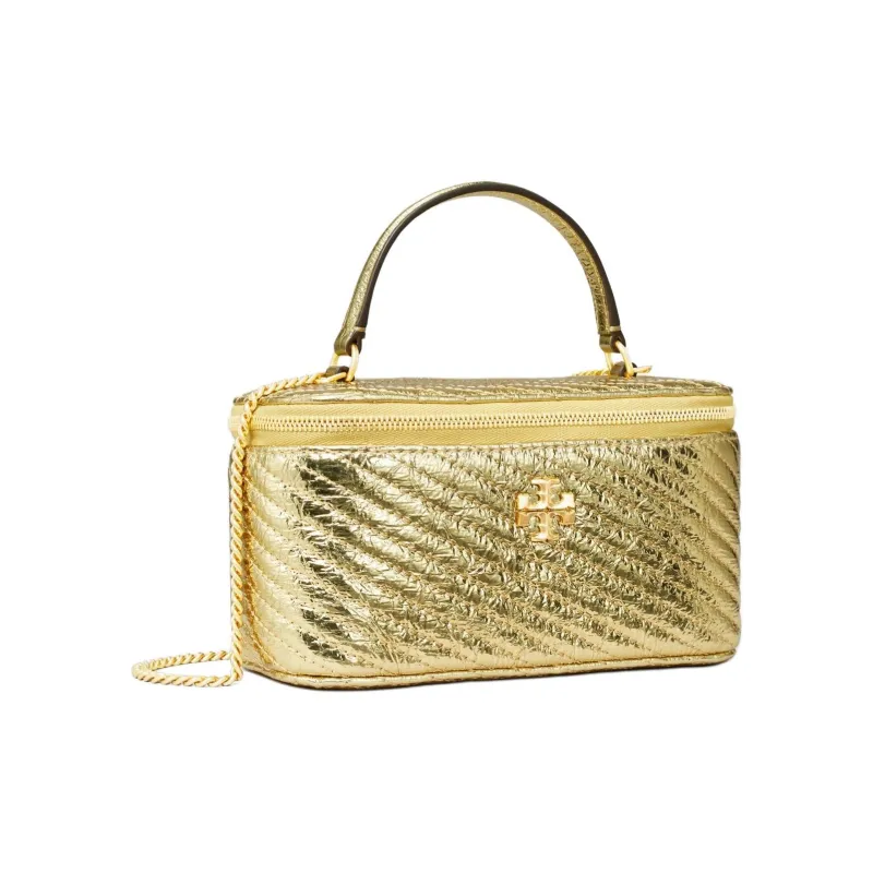 TORY BURCH Kira Leather Portable One Shoulder Crossbody Storage Bag Mini Women's Gold-1