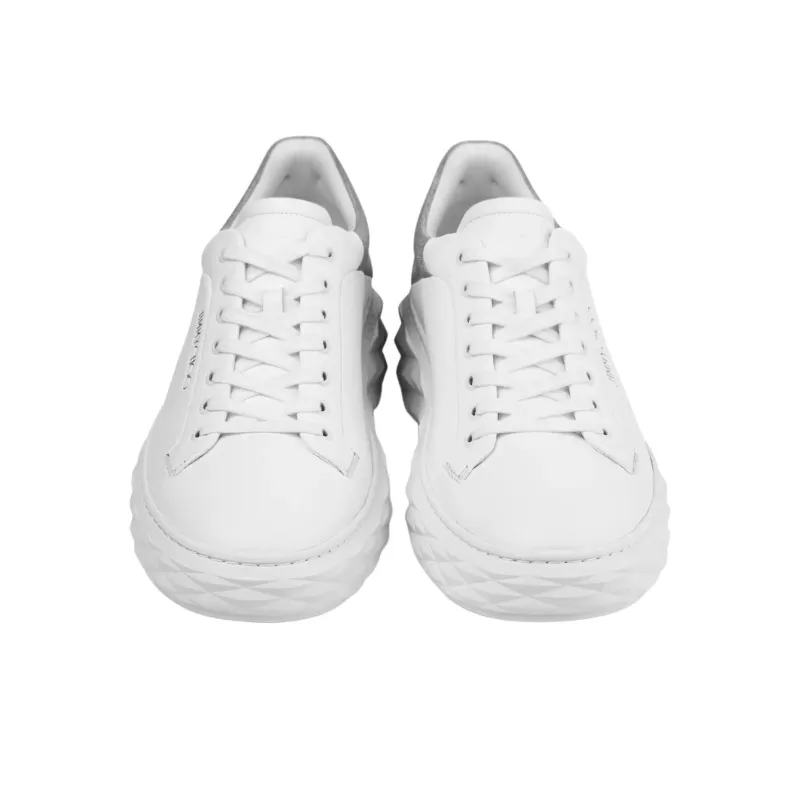 Jimmy Choo DIAMOND MAXI/M II Low Top Skateboard Shoes Men's White-3