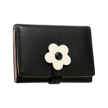 Worm's Home Pu Card Holder Regular Women's Black/Pink/Blue/Yellow/Green