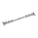 Kitten Metal Chain Strap-Silver Pink Diamond