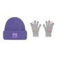 Purple Hat+Gray Glove