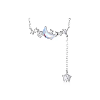 KADER Dreamy Heart Moon Series 925 Sterling Silver Necklaces Women's