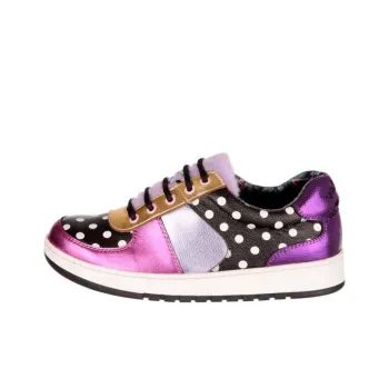 IRREGULAR CHOICE Starlight Streamer Wear-Resistant Low-Top Skateboard Shoes Unisex Black Purple