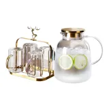 Chubby Pot 2100ML Gold Lid+300ML Four-Color Cup+Elk Gold Frame