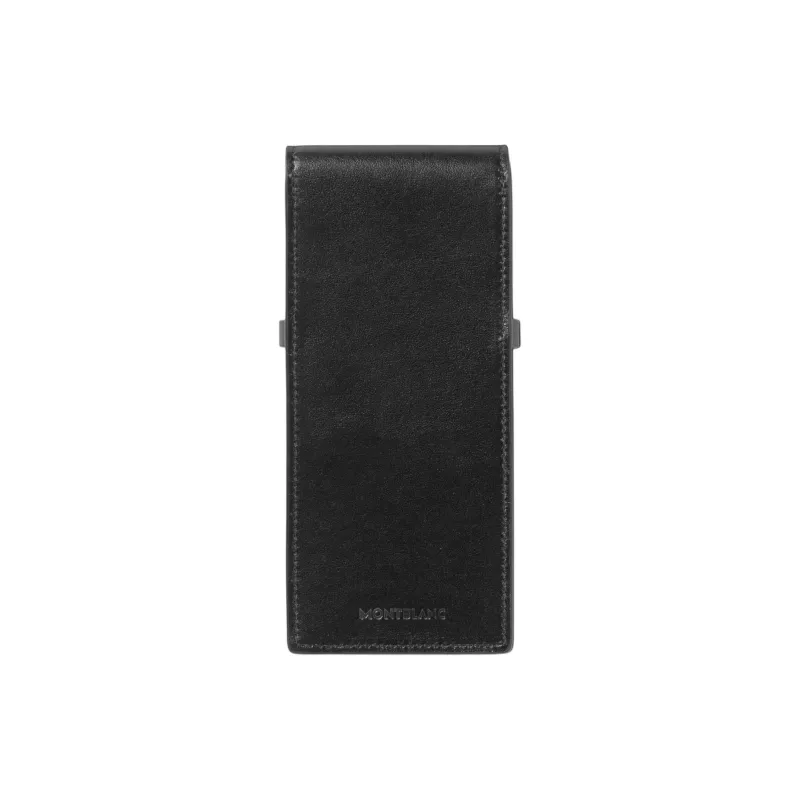 MONTBLANC Calfskin Pen Pouch Storage Bag Men's Black-1