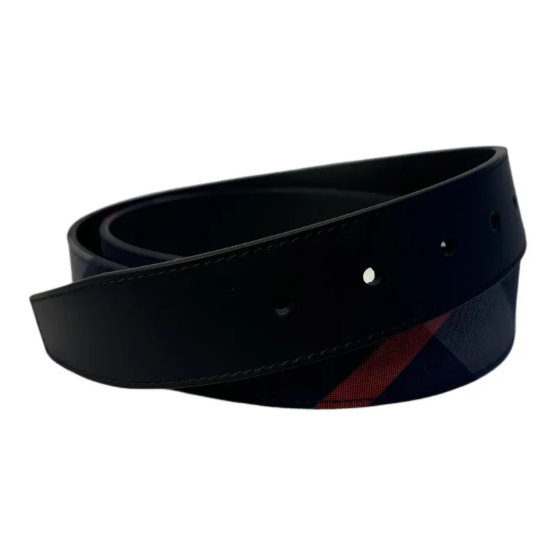 Burberry Cow Leather Belts Men's Dark Blue Width 3.5CM-3