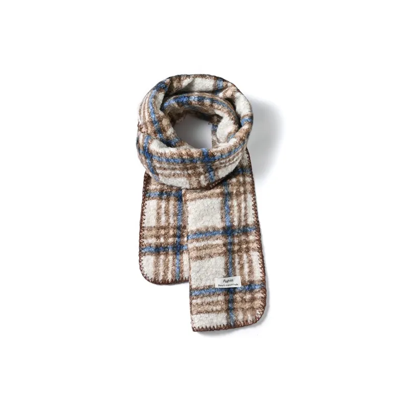 BANDICOOT Polyester Knit Scarves Unisex Grass Green Gray-1