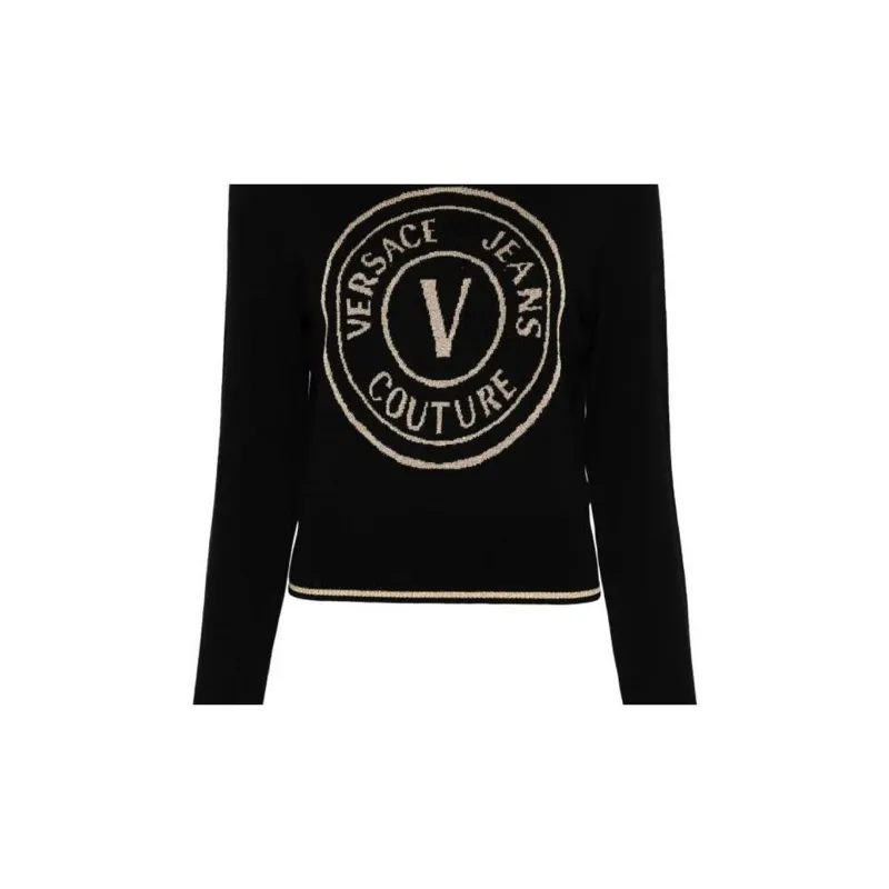 VERSACE JEANS COUTURE V Emblem Wool Jumper-5