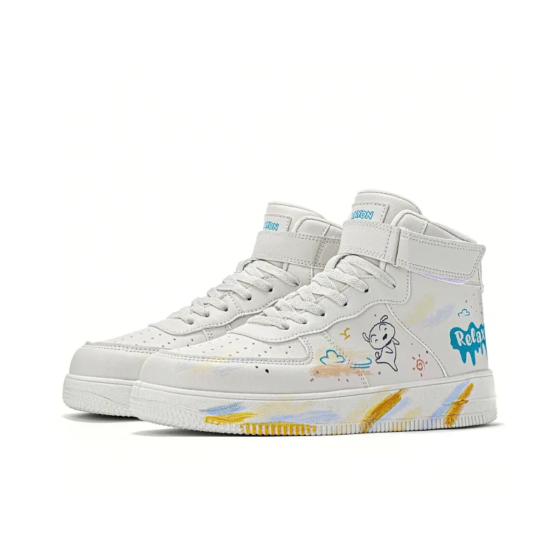 Crayon Shinchan High Top Skateboard Shoes Unisex-3