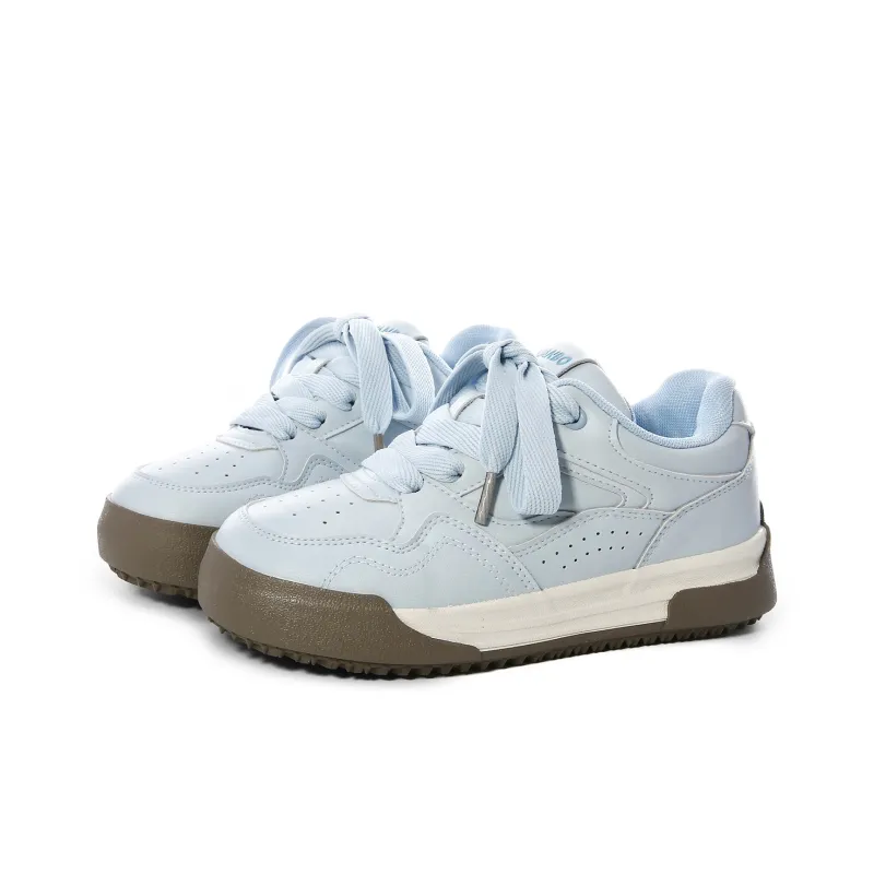 Lovely You Wear resistant And Lightweight Low Top Skateboard Shoes Women's Blue-1