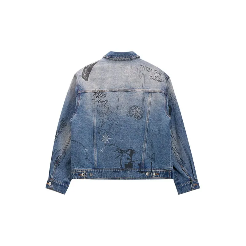 Ed Hardy FW24 Denim Jacket Women's Indigo-1