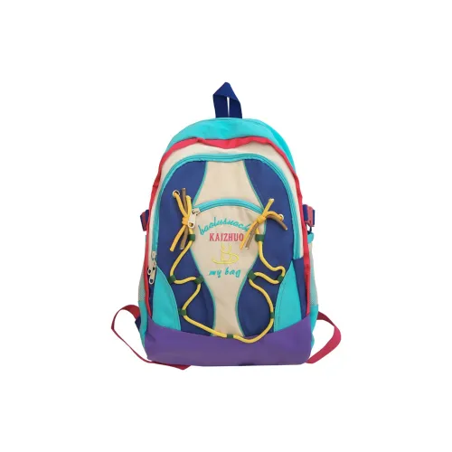 TAKI Nylon Student Backpack Regular Unisex Black/Blue