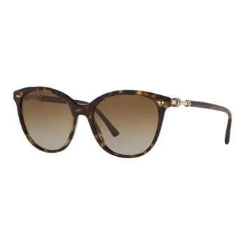 BVLGARI Acetate Cat Eye Sunglasses Women's Tortoiseshell