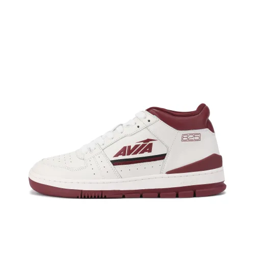 AVIA 825 Series Wear Resistant Mid Top Vintage Basketball Shoes Men's White Red