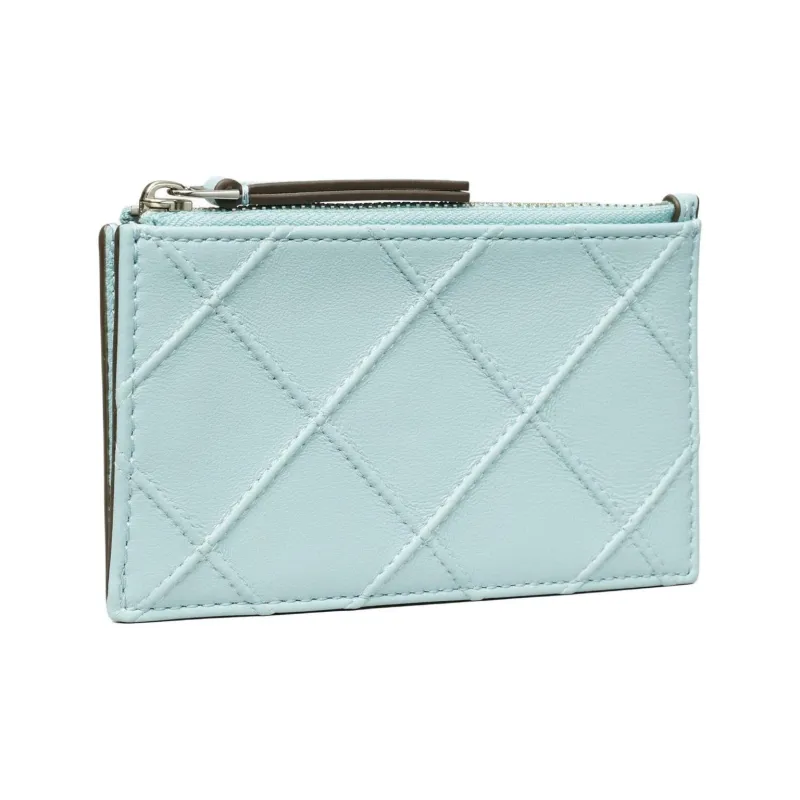 TORY BURCH Fleming Nappa Leather Card Holder Regular Women's Light Blue-1