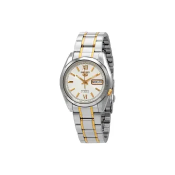 SEIKO 5 Collection Automatic Mechanical Movement Stainless Steel Strap Watch Men's Watches White Dial