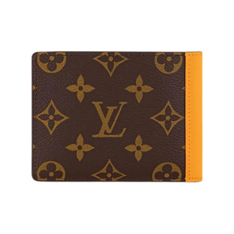 LOUIS VUITTON Multiple Coated Canvas Wallet Men's Safran Yellow-2