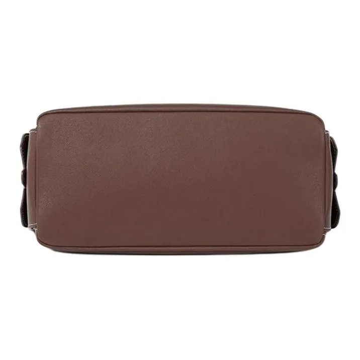 ROBERTA DI CAMERINO Cow Leather Crossbody Bag, Shoulder Bag Regular Women's Classic Black/Vintage Brown-9