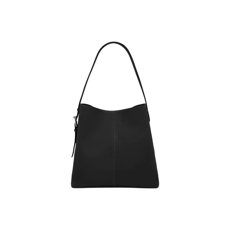 Alexander McQueen T Bar Sling Grained Calfskin Shoulder Bag Women's Black-2