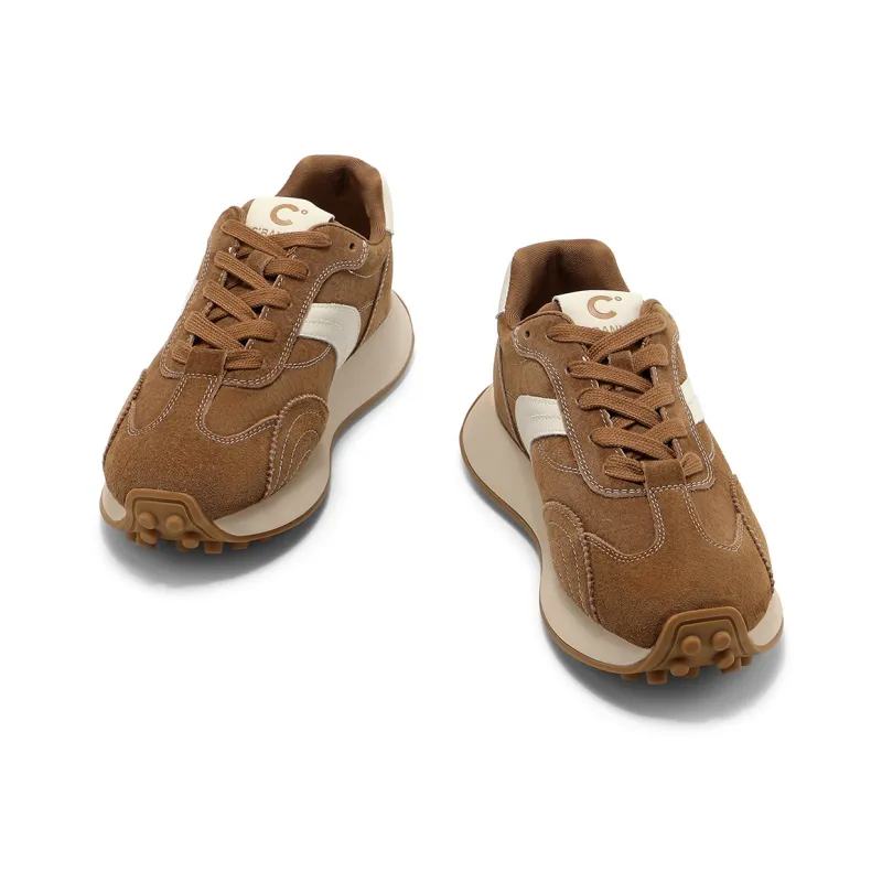 C°BANNER Height Increasing Low Top Skateboard Shoes Women's Brown-4