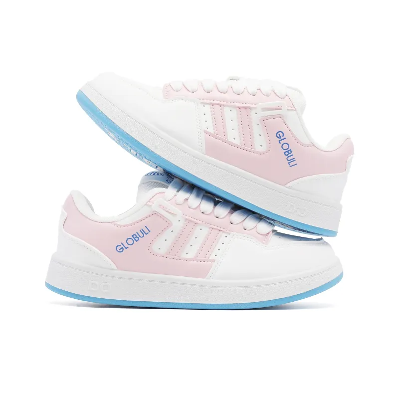 ABCYLM Low Top Skateboard Shoes Women's Rainbow Gradient-3