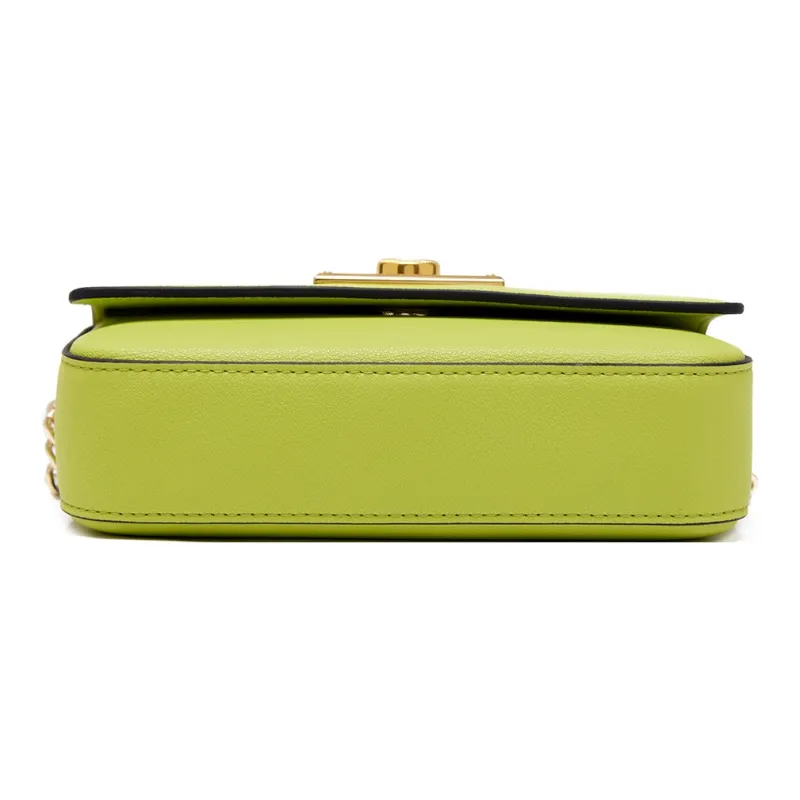 Montagut Cow Leather Small Square Bag Shoulder Bag, Crossbody Bag Regular Women's Black/White/Mustard Green-14