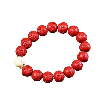 Stone On The Line Cinnabar Bracelets Unisex