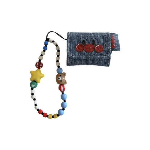 Baohuguang Compatible With AirPods 4/2/1 Denim Ins Denim Cute Red Nose Expression Headphone Cases