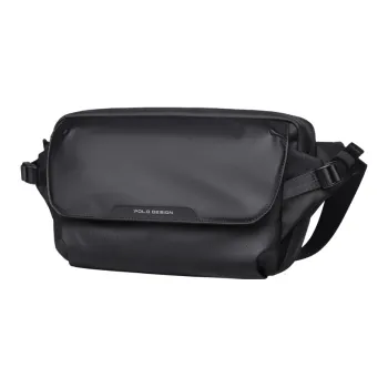 POLO Oxford Shoulder Bag Medium Size Men's Black