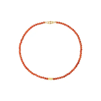 QIAOWUQIAONV Southern Red Agate Necklaces Women's
