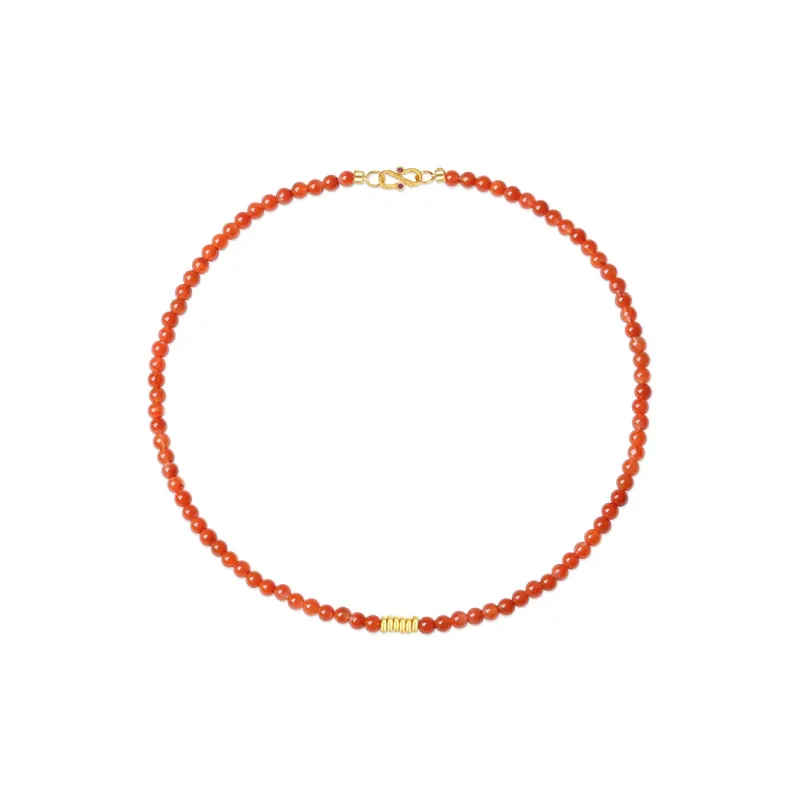 QIAOWUQIAONV Southern Red Agate Necklaces Women's-0