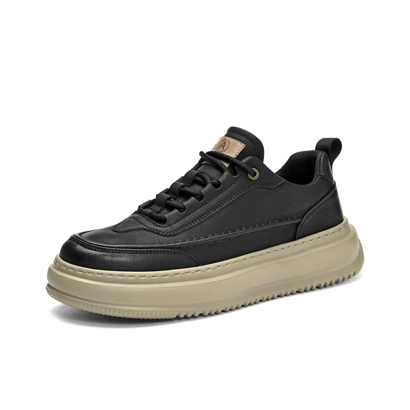 AOKANG Air Force One Series Skateboard Shoes Men Low Top Black, Yellow Brown-0