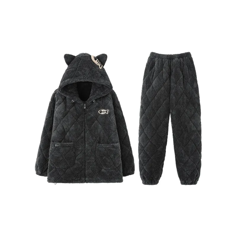MIOJUER Pajama Set Men's Dark Gray-0