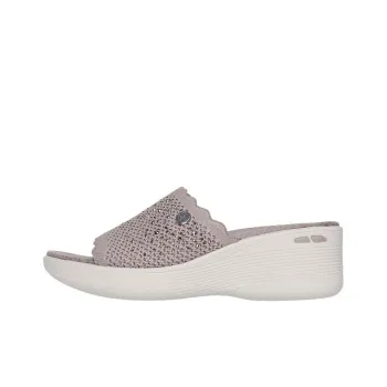 Martha Stewart x Skechers Pier Lite Slip-Resistant Abrasion-Resistant Slide Slippers Women's Taupe