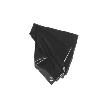 CHANEL Silk Headwraps Women's Black