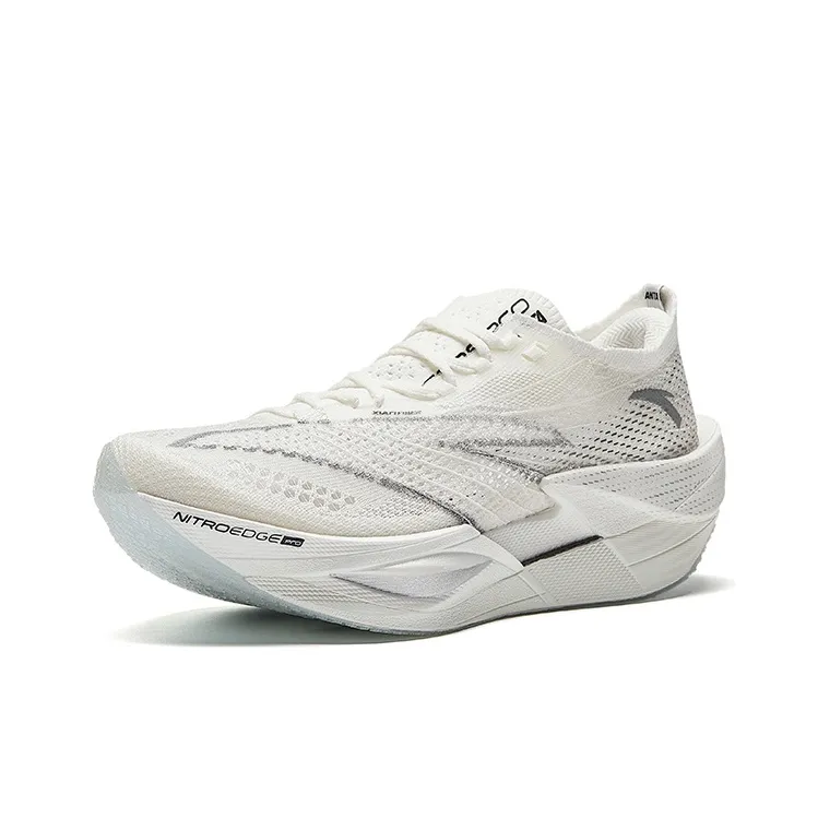 Anta C202 6.0 PRO Non slip Breathable And Wear resistant Low Top Casual Running Shoes Women's White Silver-1