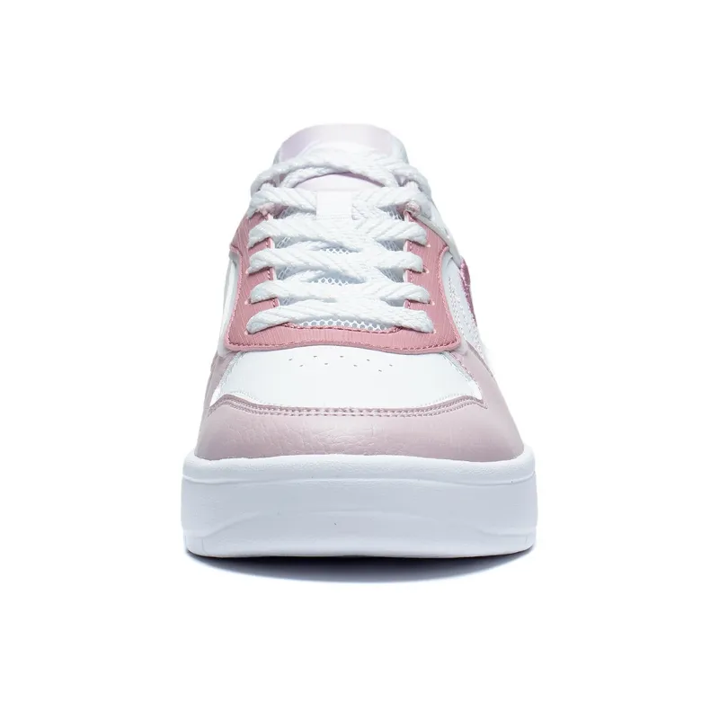 LiNing Spike Years Anti Slip Wear Resistant Breathable Height Increasing Low Top Skateboard Shoes Women's White Pink-4