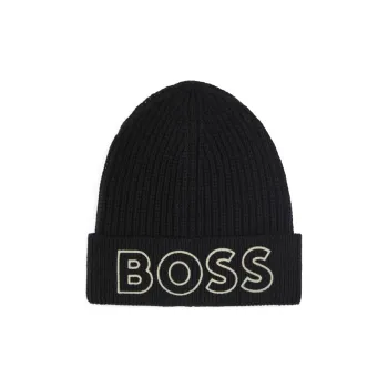 HUGO BOSS Logo embroidered Beanie