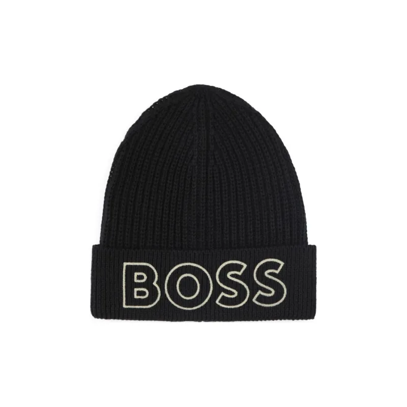 HUGO BOSS Logo embroidered Beanie-0