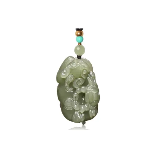 BYTHERE Hetian Jade Necklaces Green Jade Unisex