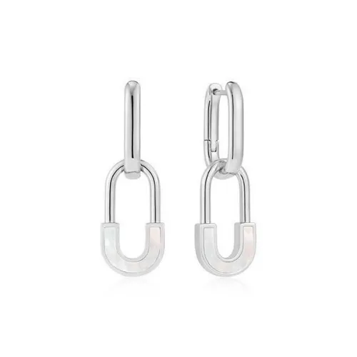 DAN DREAM White Shell Earrings Women's