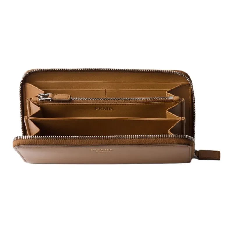 PRADA Leather Wallet Unisex Caramel-2