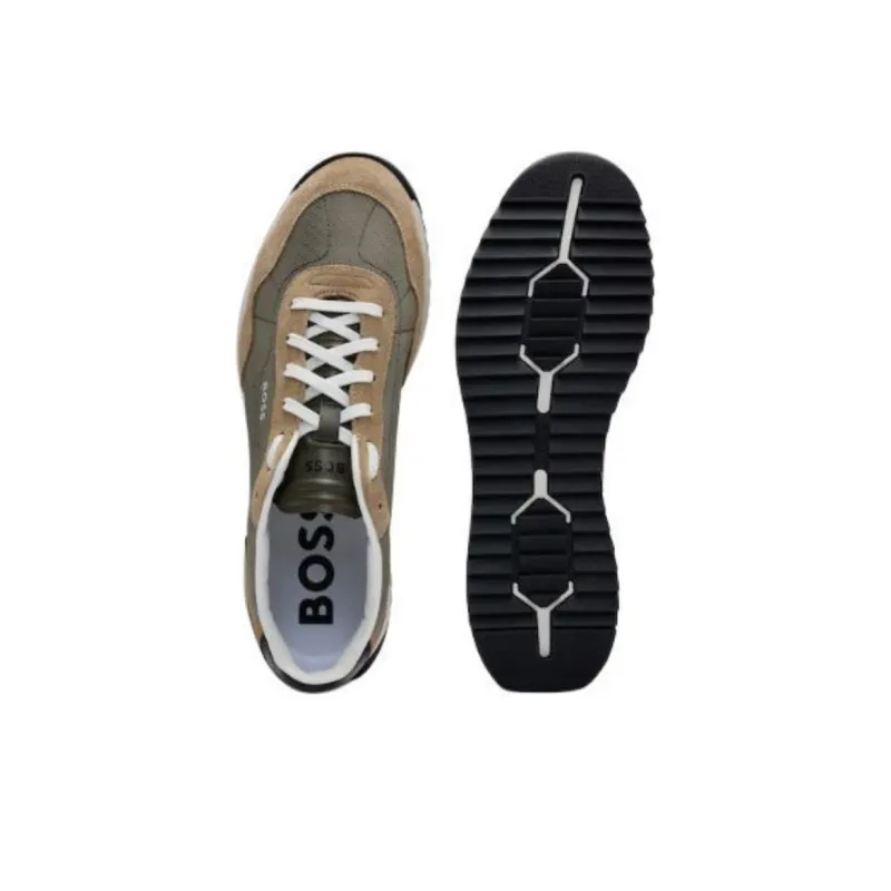HUGO BOSS Low Top Casual Shoes Men's Umber Green-3