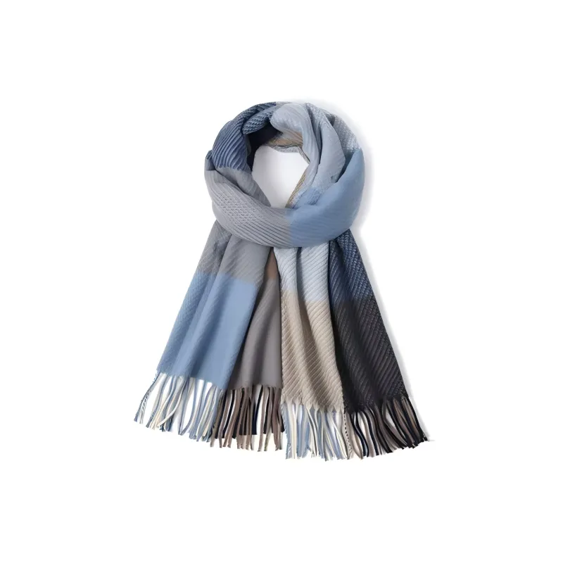 EEEENO Polyester Knit Scarves Unisex-12