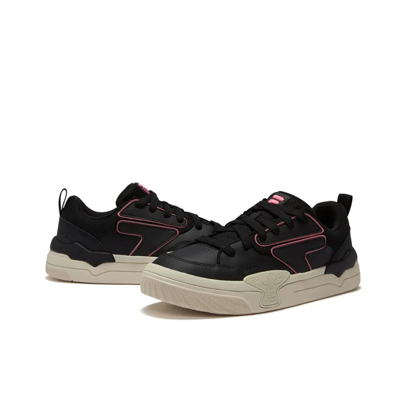 FILA FUSION Lightweight Wear-Resistant And Slip-Resistant Low-Top Skateboard Shoes Women's Black-4