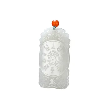 Treasure Necklaces White Jade Unisex