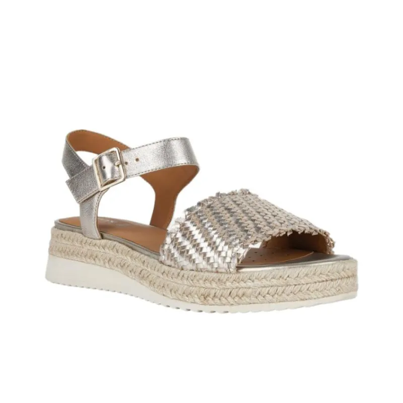 GEOX Eolie One Strap Sandals 5.5cm Women's Champagne-1
