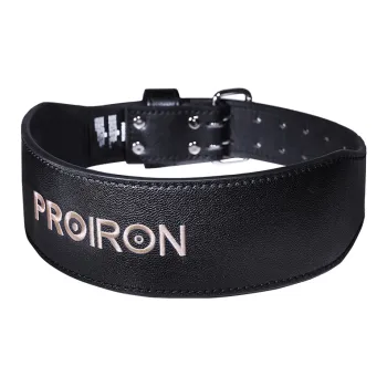PROIRON Back Support Braces Protective Compression Black PU Recycled Leather Cow Leather Steel Buckle Unisex